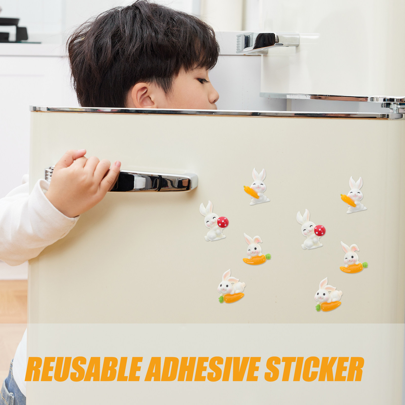 Resin Craft Supplies - ชุด 12 ชิ้น ชาร์มเรซินรูปกระต่ายและแครอท สำหรับตกแต่งเคสโทรศัพท์ DIY