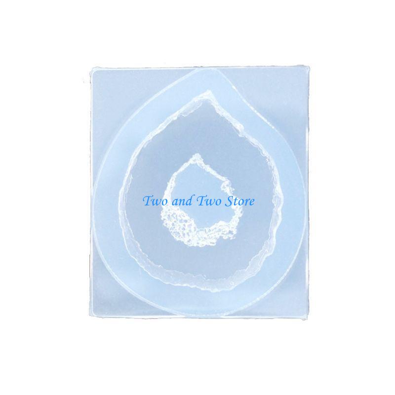 Geode Mold Silicone - HX6F ที่ไม่ซ้ำกันคริสตัล Geode Agate อีพ็อกซี่แม่พิมพ์หล่อแม่พิมพ์สร้อยคอจี้ Decor