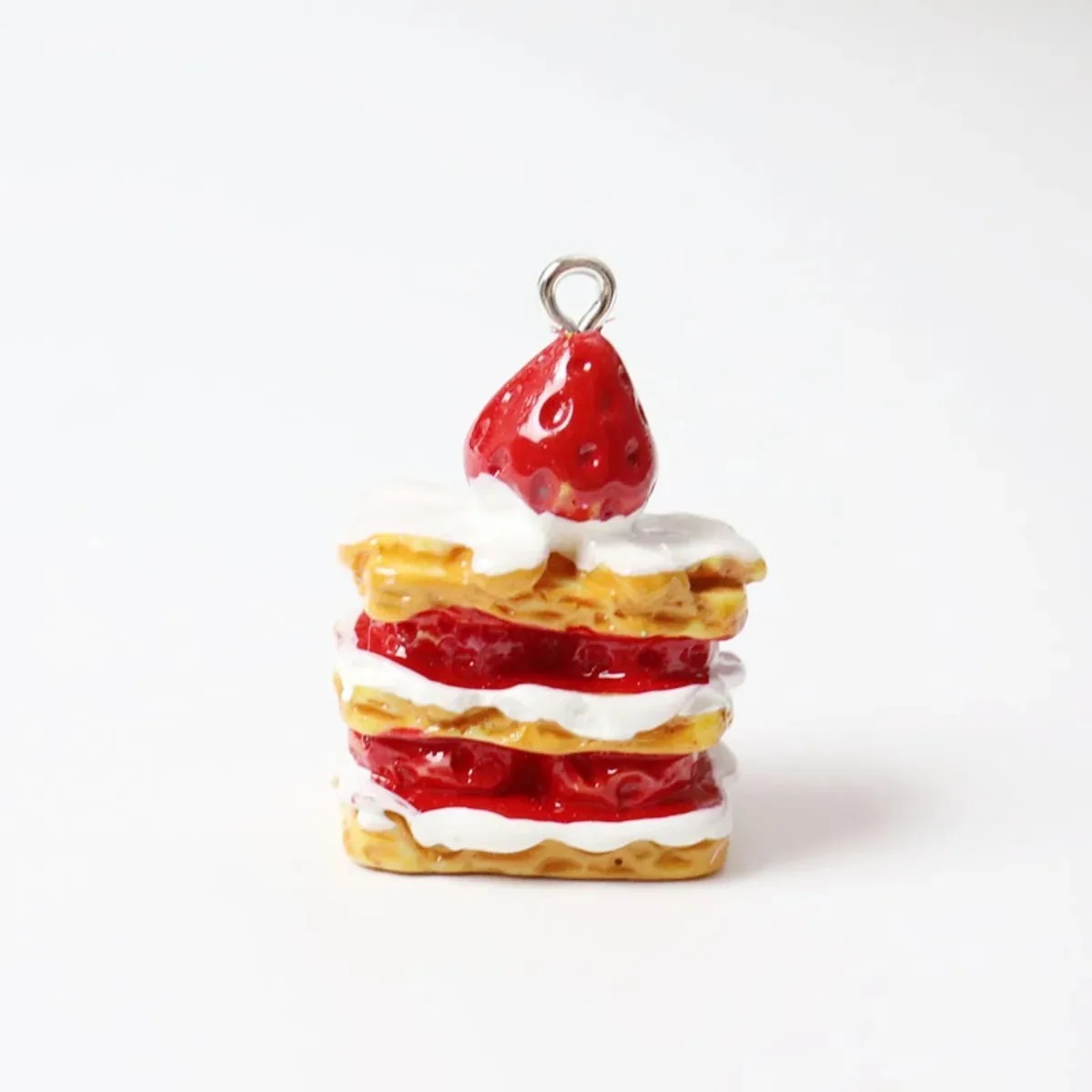 Resin Crafts Diy - จี้เรซิ่นรูปเค้กสตรอว์เบอร์รี่ขนาดเล็ก 10 ชิ้น น่ารัก เหมาะสำหรับทำต่างหู พวงกุญแจ