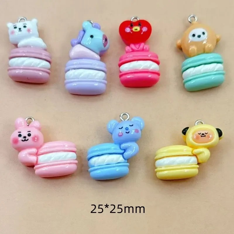 Resin Crafts Diy - ชาร์มเรซิ่นลายการ์ตูนแบบคละ 10 ชิ้น จี้ตกแต่งขนาดเล็ก สำหรับทำต่างหู สร้อยคอ