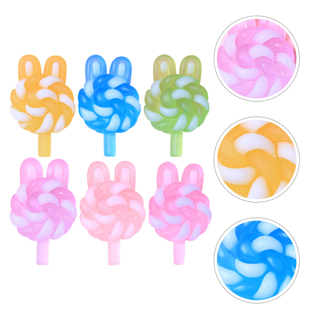 24 ชิ้น จี้รูปกระต่ายการ์ตูนน่ - Resin Crafts บทวิจารณ์และราคา