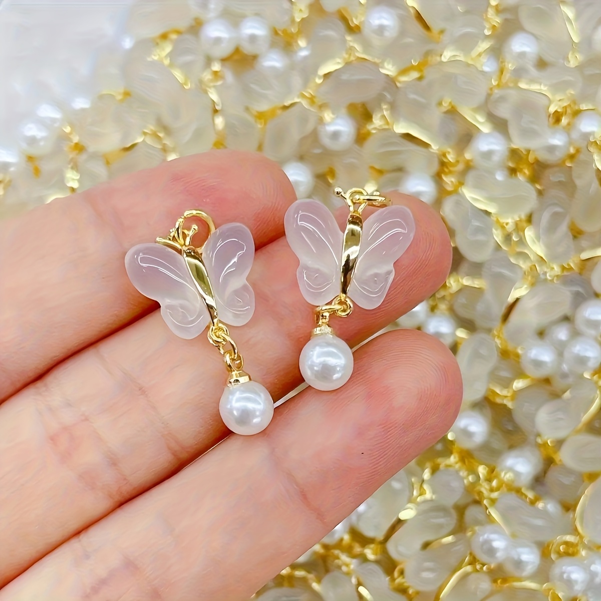 จี้แก้วรูปผีเสื้อสไตล์เรโทร 1  - Resin Crafts Diy บทวิจารณ์และราคา