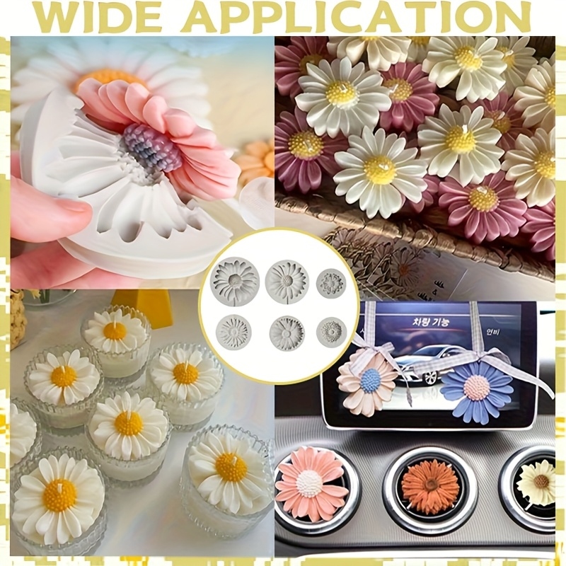6 ชิ้น，แม่พิมพ์ซิลิโคนลายดอกทา - Resin Craft Ideas บทวิจารณ์และราคา
