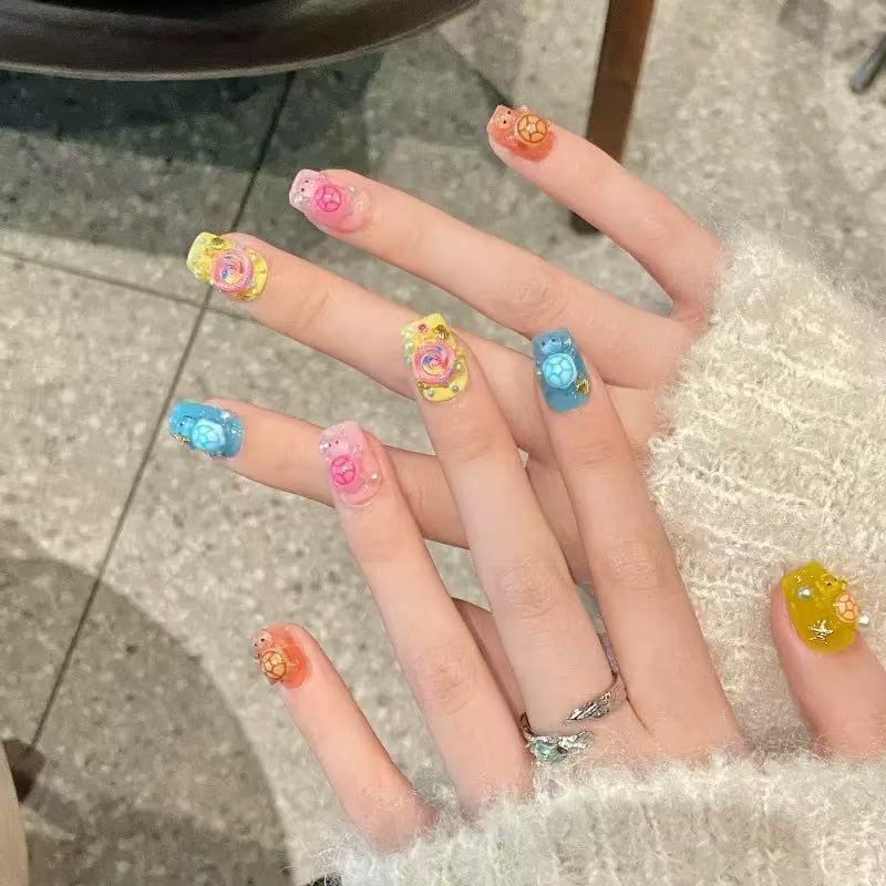 100 ชิ้นจี้เรซินรูปเต่าหลากสีแ - Resin Crafts บทวิจารณ์และราคา