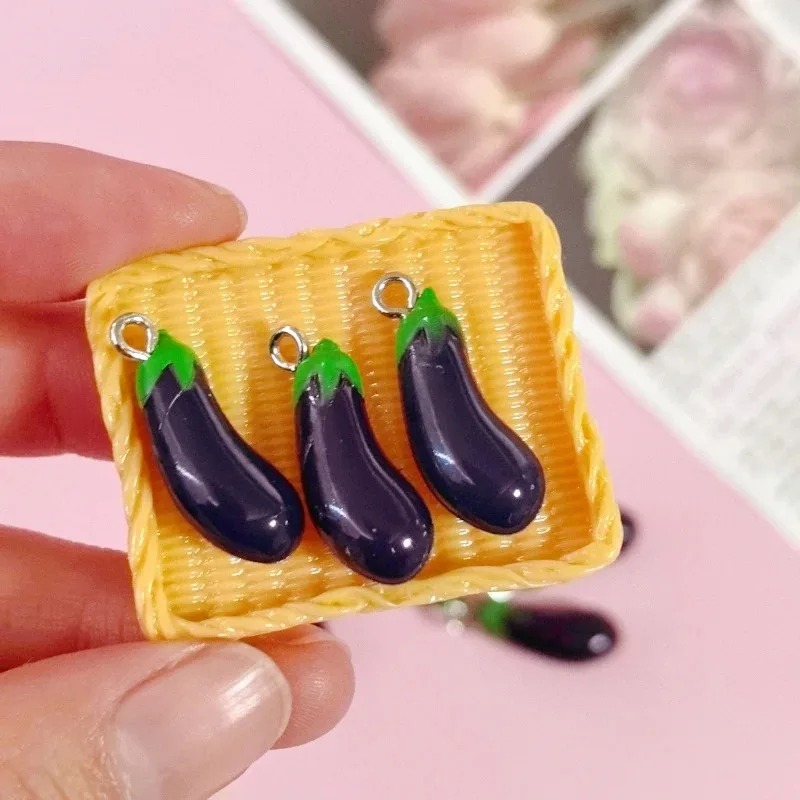 ชาร์มเรซิ่นรูปมะเขือม่วง 3 มิต - Resin Crafts Diy บทวิจารณ์และราคา