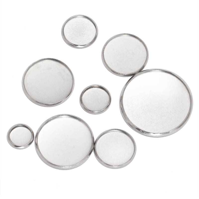 20 pcs สแตนเลสสตีลรอบการตั้งค่ - Bezels Set Pendant บทวิจารณ์และราคา