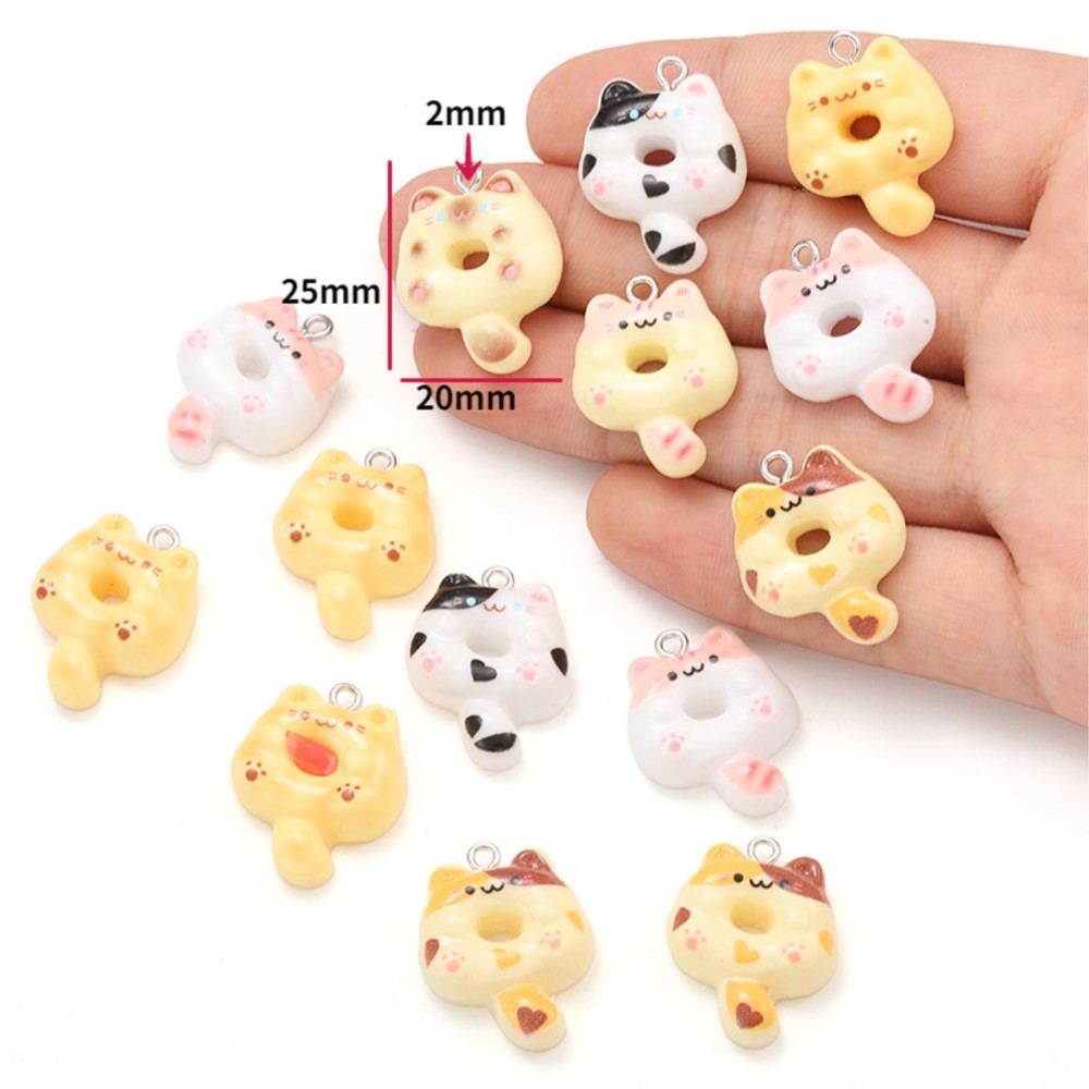 ชาร์มเรซิ่นรูปแมวการ์ตูนน่ารัก - Resin Crafts Diy บทวิจารณ์และราคา