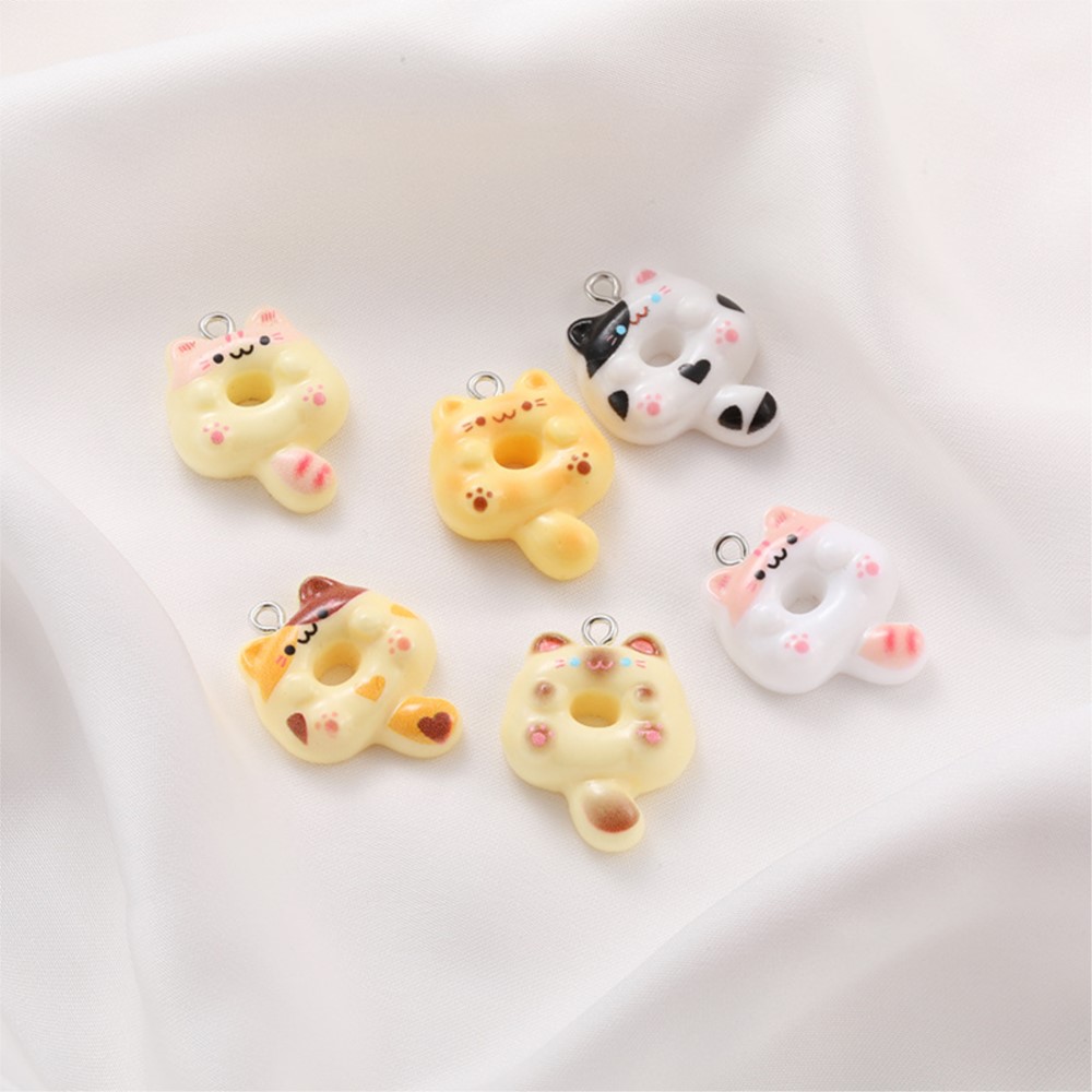 ชาร์มเรซิ่นรูปแมวการ์ตูนน่ารัก - Resin Crafts Diy บทวิจารณ์และราคา