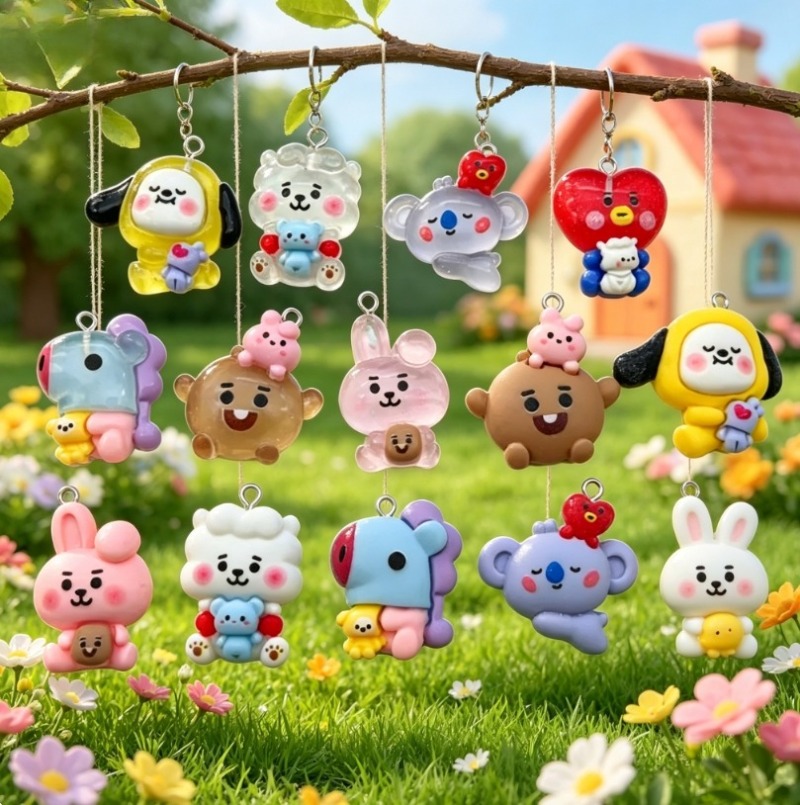 ชุด 7 ชิ้น BT21 ชาร์มการ์ตูนเร - Resin Crafts บทวิจารณ์และราคา