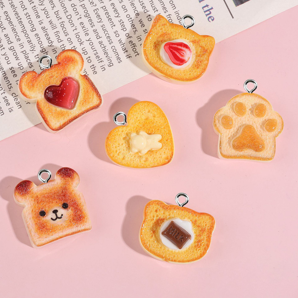 ชาร์มเรซิ่นรูปขนมปังปิ้งรูปหัว - Resin Craft Projects บทวิจารณ์และราคา