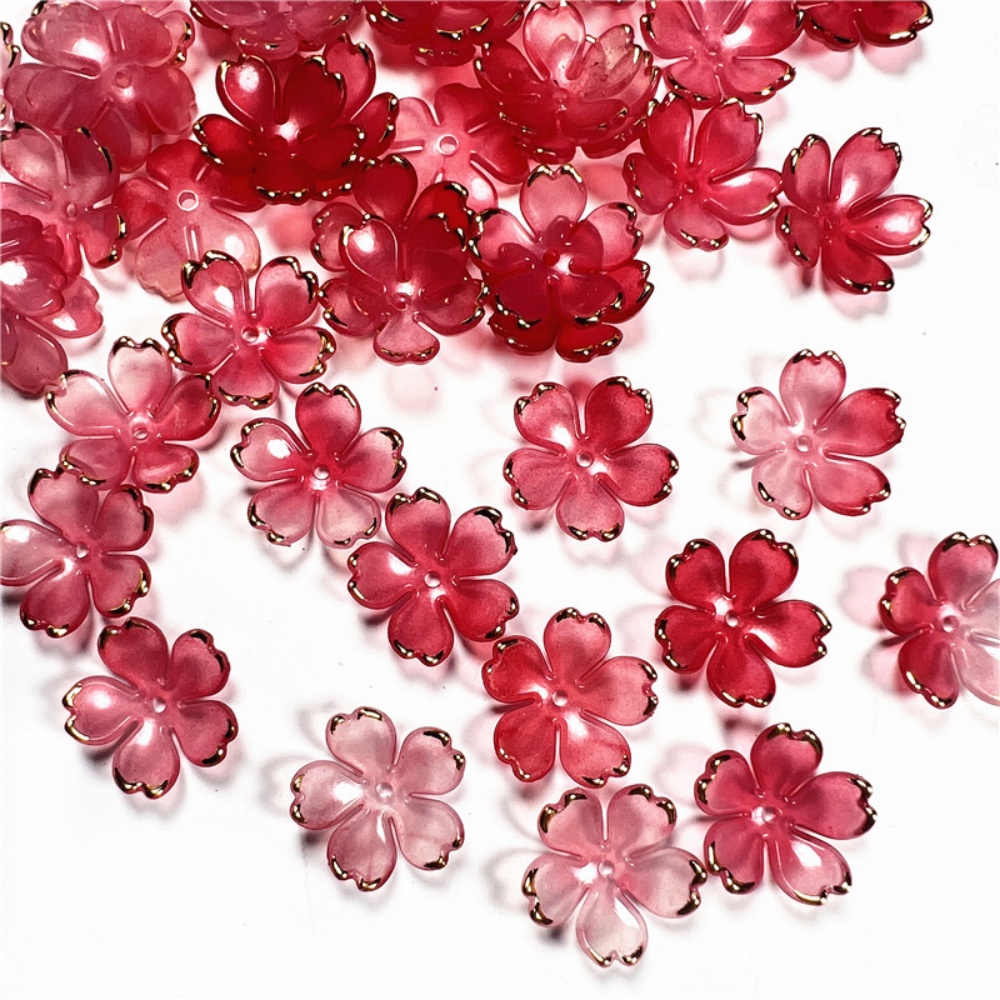 50 ชิ้น/ล็อต ลูกปัดอะคริลิคดอก - Resin Craft Projects บทวิจารณ์และราคา
