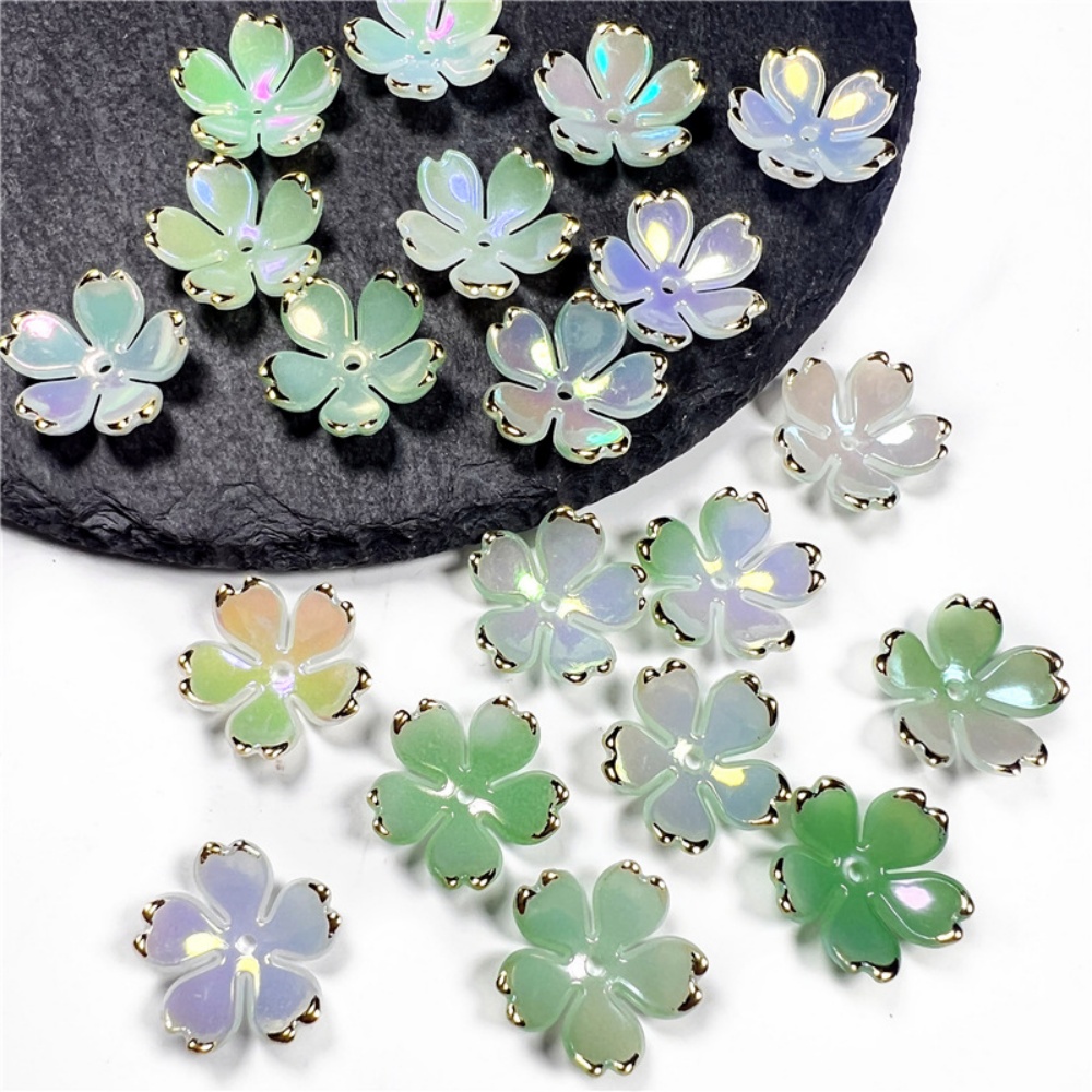 50 ชิ้น/ล็อต ลูกปัดอะคริลิคดอก - Resin Craft Projects บทวิจารณ์และราคา