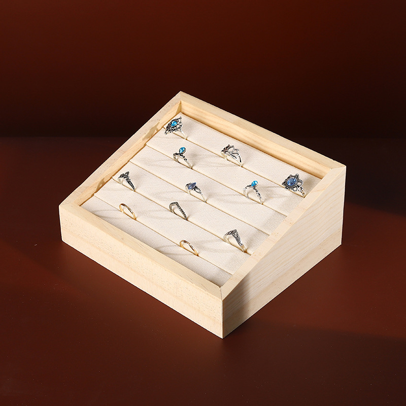 1ชิ้นถาดไม้โชว์เครื่องประดับจี - Wood Ring Blank บทวิจารณ์และราคา