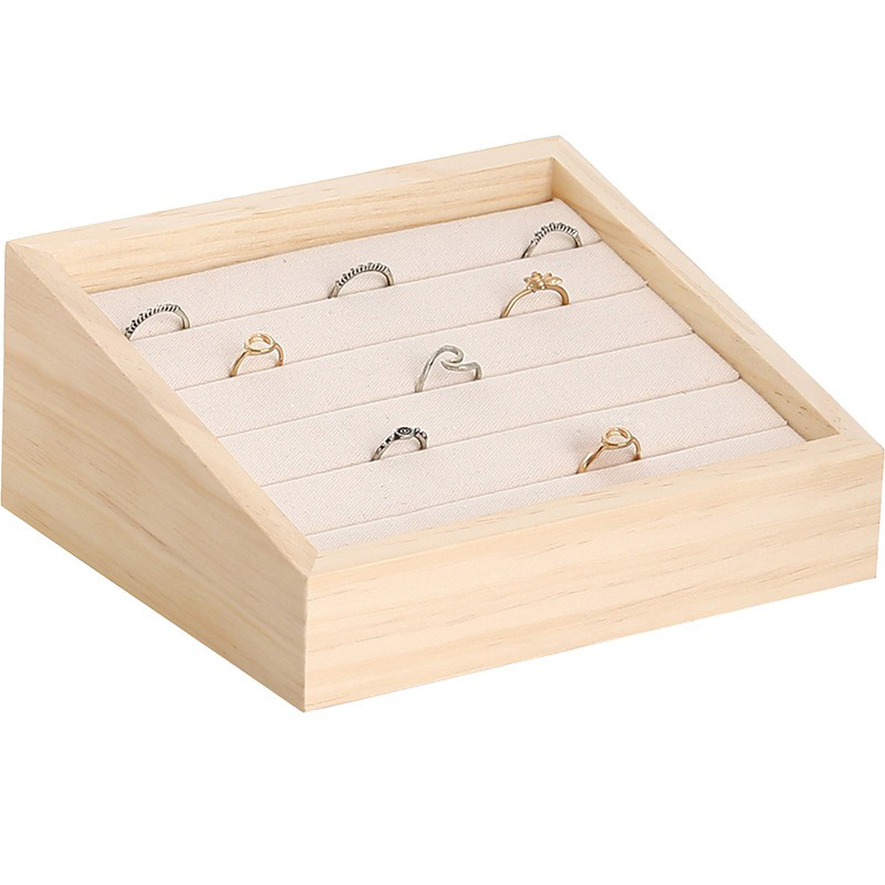 1ชิ้นถาดไม้โชว์เครื่องประดับจี - Wood Ring Blank บทวิจารณ์และราคา