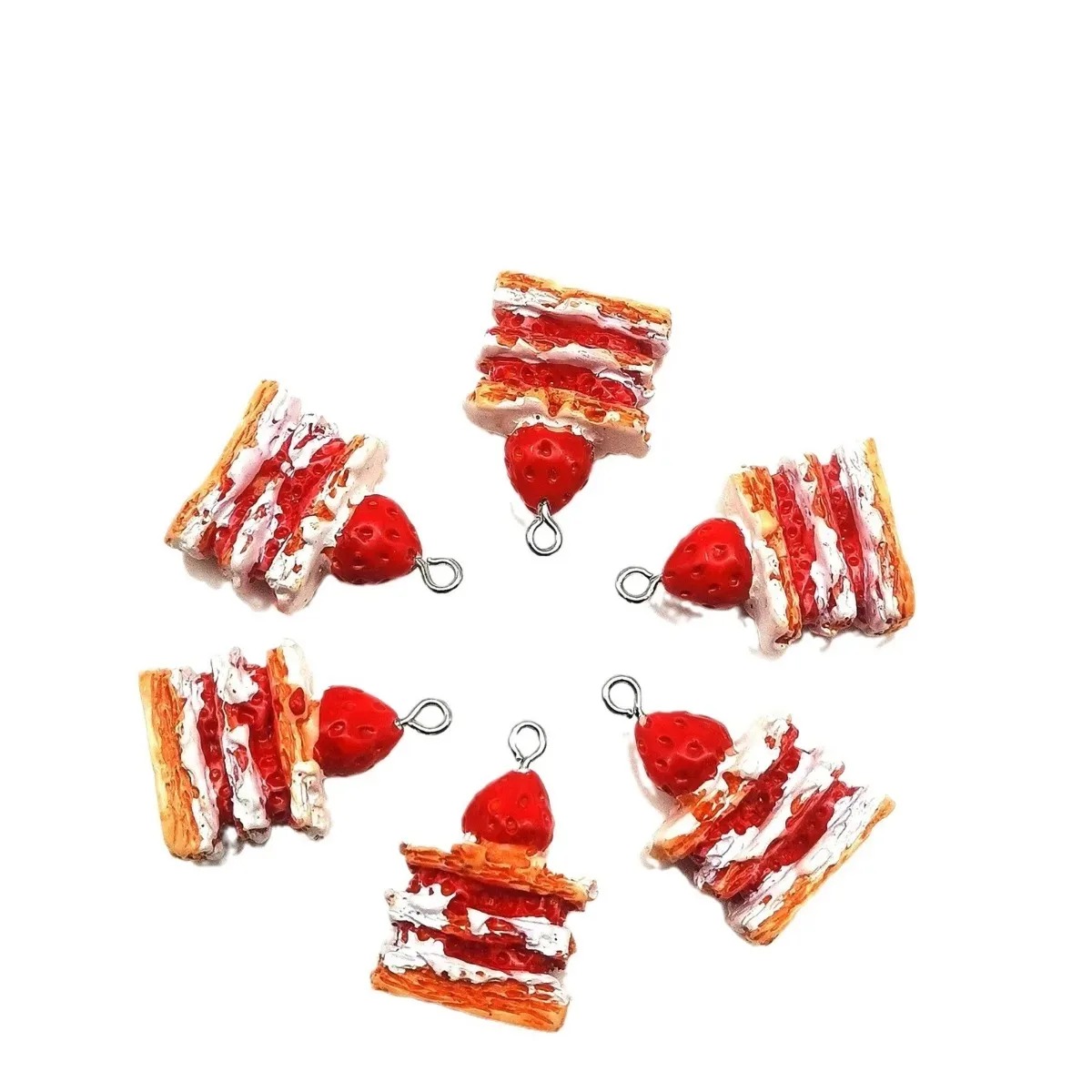 จี้เรซิ่นรูปเค้กสตรอว์เบอร์รี่ - Resin Crafts Diy บทวิจารณ์และราคา